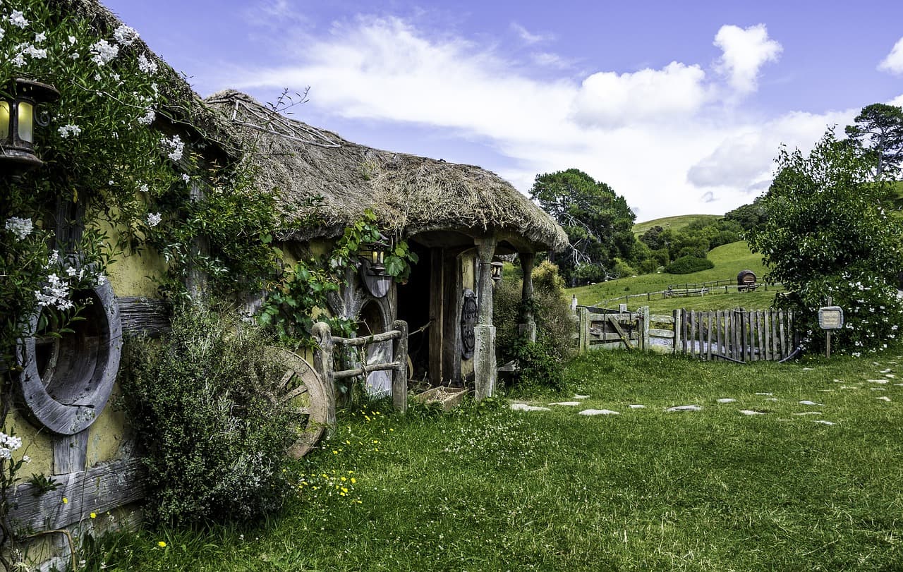 new zealand, hobbit, hobbiton, small houses