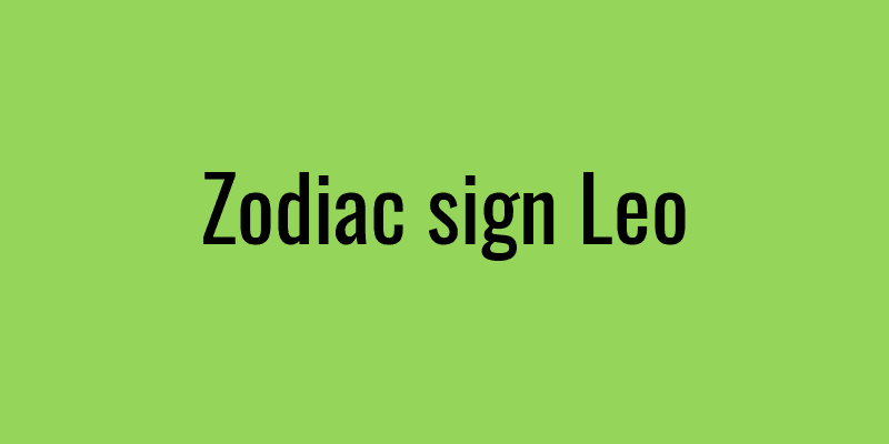 Zodiac sign Leo